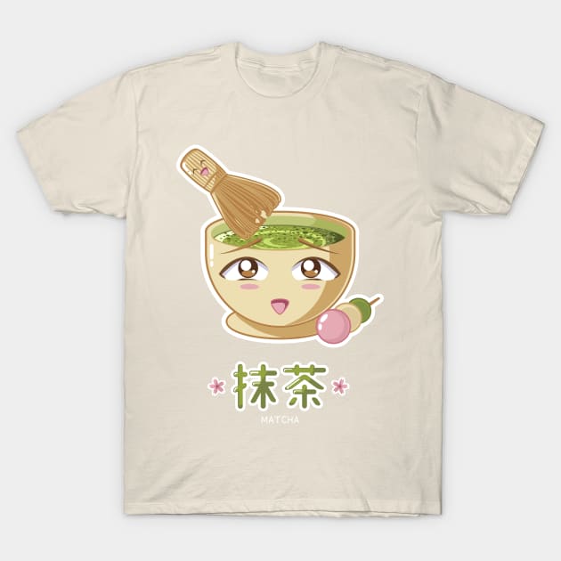 Cute Matcha Character T-Shirt by Vilflo_store